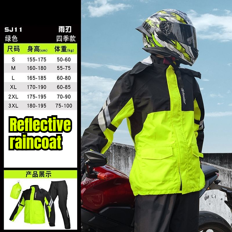 Motorcycle Rain Suit - Motorrad-Regenanzug, geteilter Typ, wasserdichte Reitausrüstung, Ganzkörper-Regenmantel