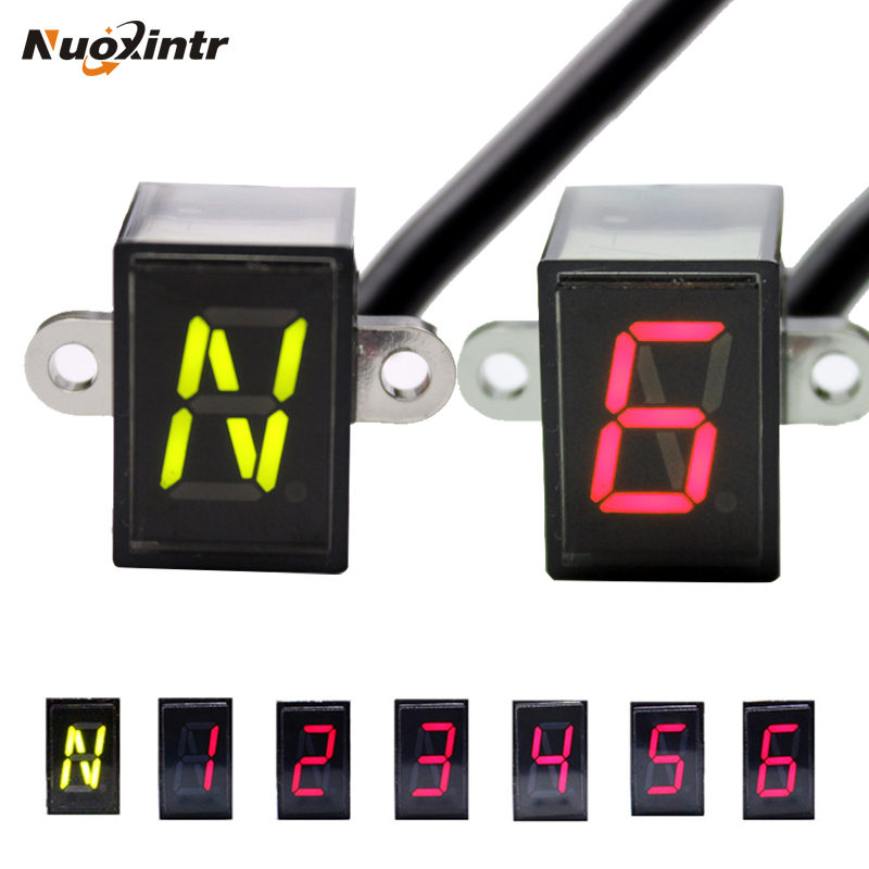 Motorcycle Gear Ratio - Nuoxintr 6-Gang-Schwarz Universal Motorrad für Digitalanzeige