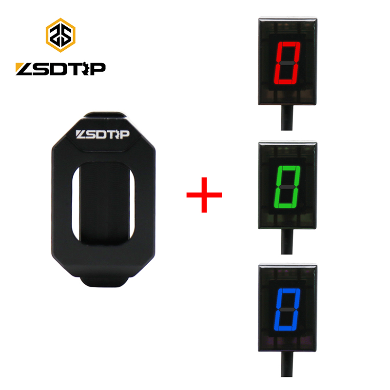 Motorcycle Gear Ratio - ZSDTRP 6-Gang-Universal-Motorrad-Digital-Ganganzeige, LED-Anzeige, Schalthebel, Magnet, Ganganzeige,