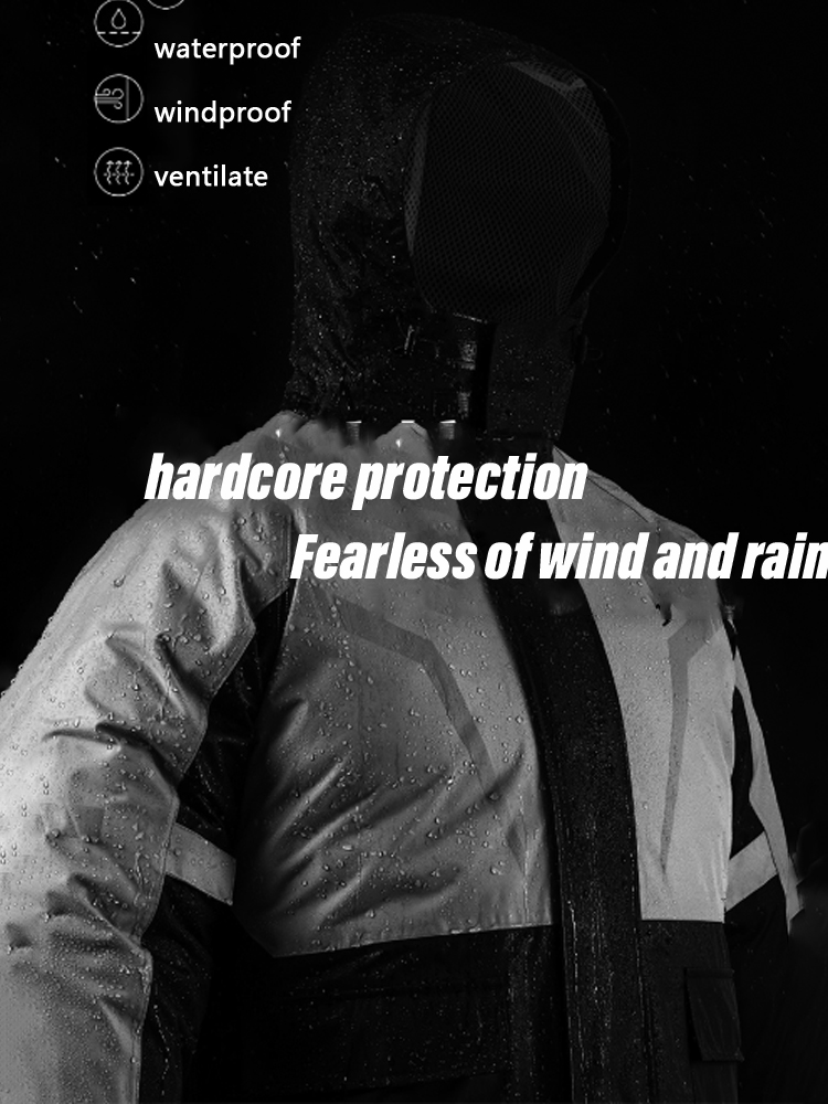 Motorcycle Rain Suit - Storm Motorrad-Regenanzug, wasserdichter Regenmantel, Hosen-Set, Zubehör