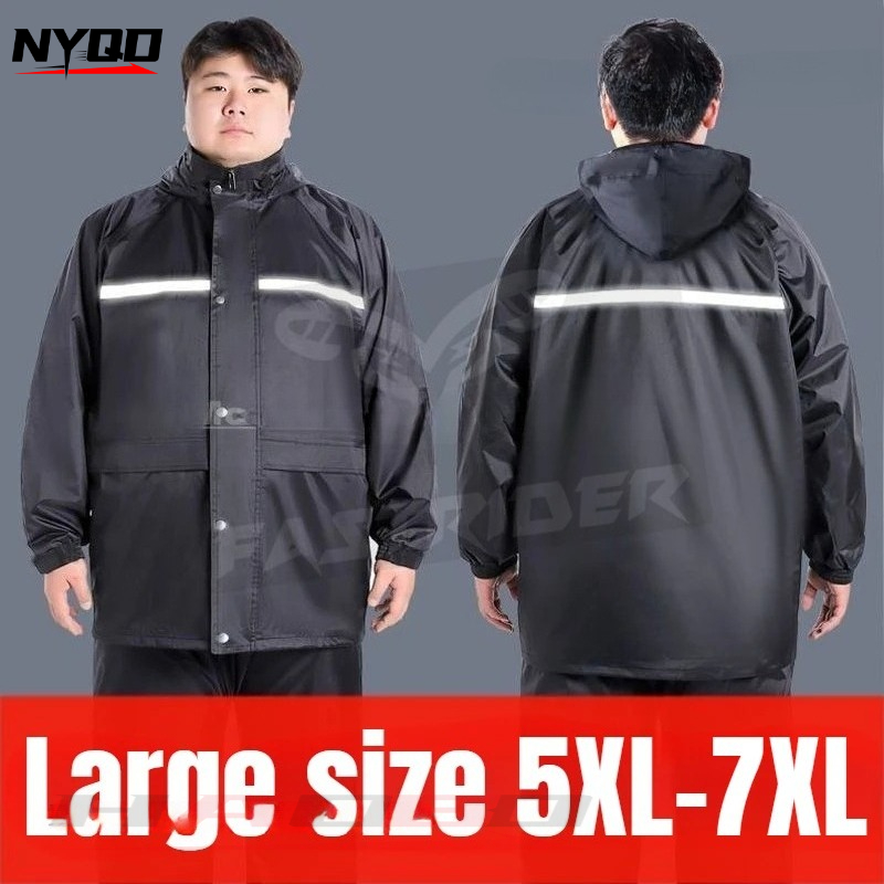 Motorcycle Rain Suit - 6XL 7XL 8XL Motorrad-Regenanzug in Übergröße